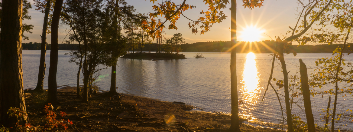 Calendar Category - Environment - Clean Water Lake Norman from the banks at sunset.