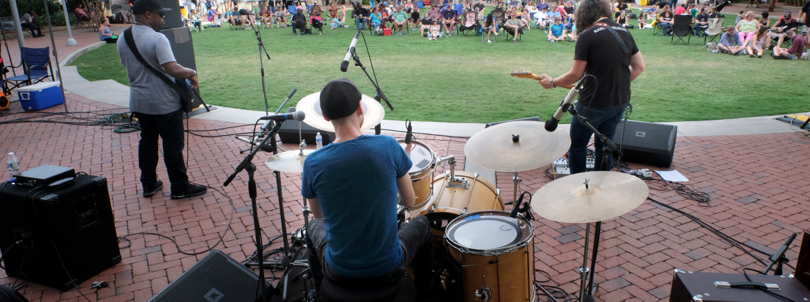 2017:08:12 Bearden Music Series at Romare Bearden Park. These were taken during a concert by Davy Knowles (Chicago Blues).
