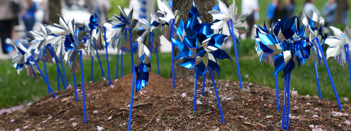 Pinwheels for the Children Dressed in blue with pinwheels in hand, local advocates and officials kicked off Child Abuse Prevention Month on April 3, joining a national movement to highlight prevention strategies and raise awareness to protect children from abuse and neglect.